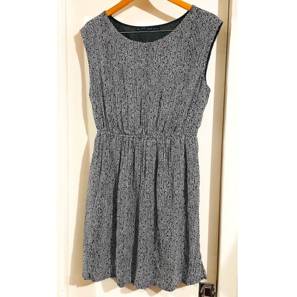 Zara Polka Dot Sleeveless Mini Dress Size Large (L)